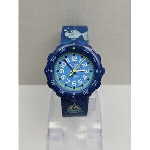 Vintage Flik Flak Swatch Kids Fish Blue Aluminum Watch Swiss Ocean New Battery